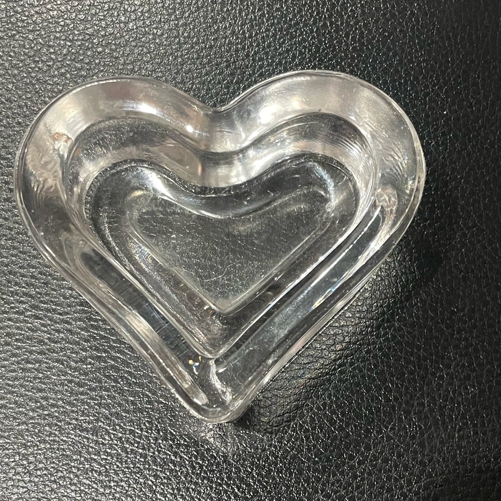 Glass Heart Shaped Dish
